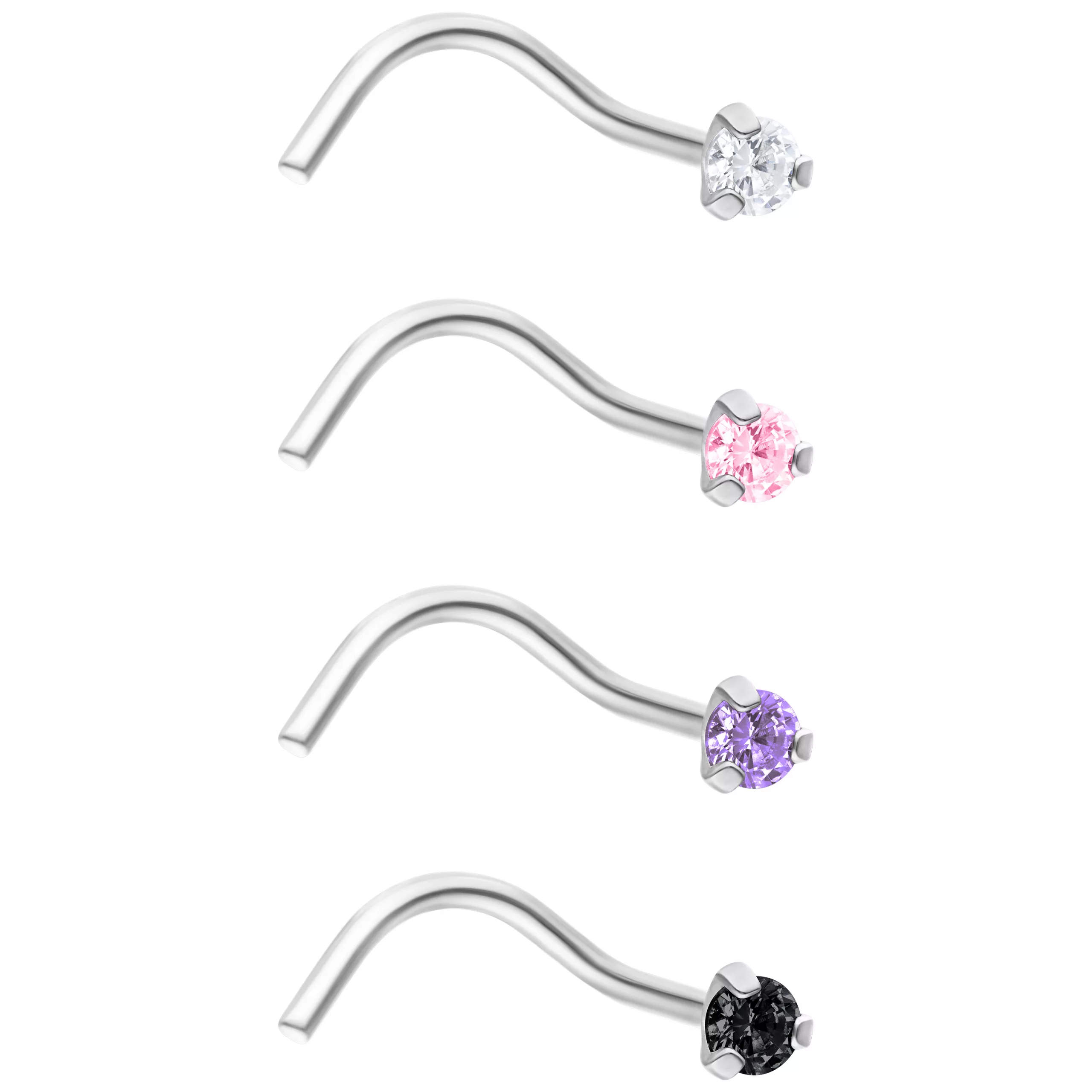 Curved Jewelled Nosestud Curved Jewelled Nosestud