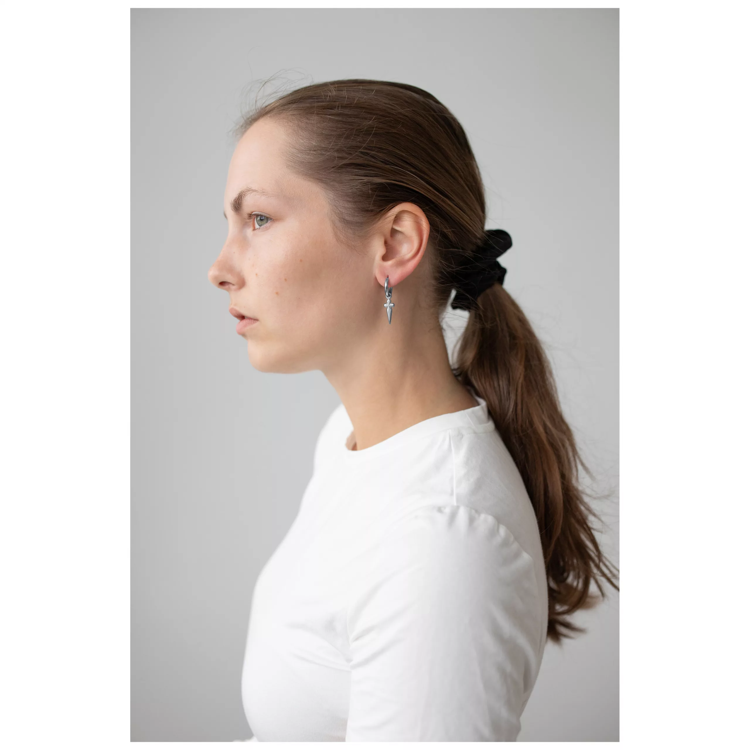 Little Sword Cross Hoops Little Sword Cross Hoops