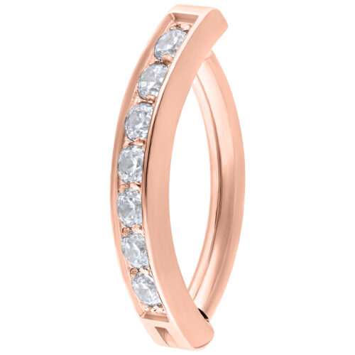 Crystal Belly Arch Clicker - Roségold