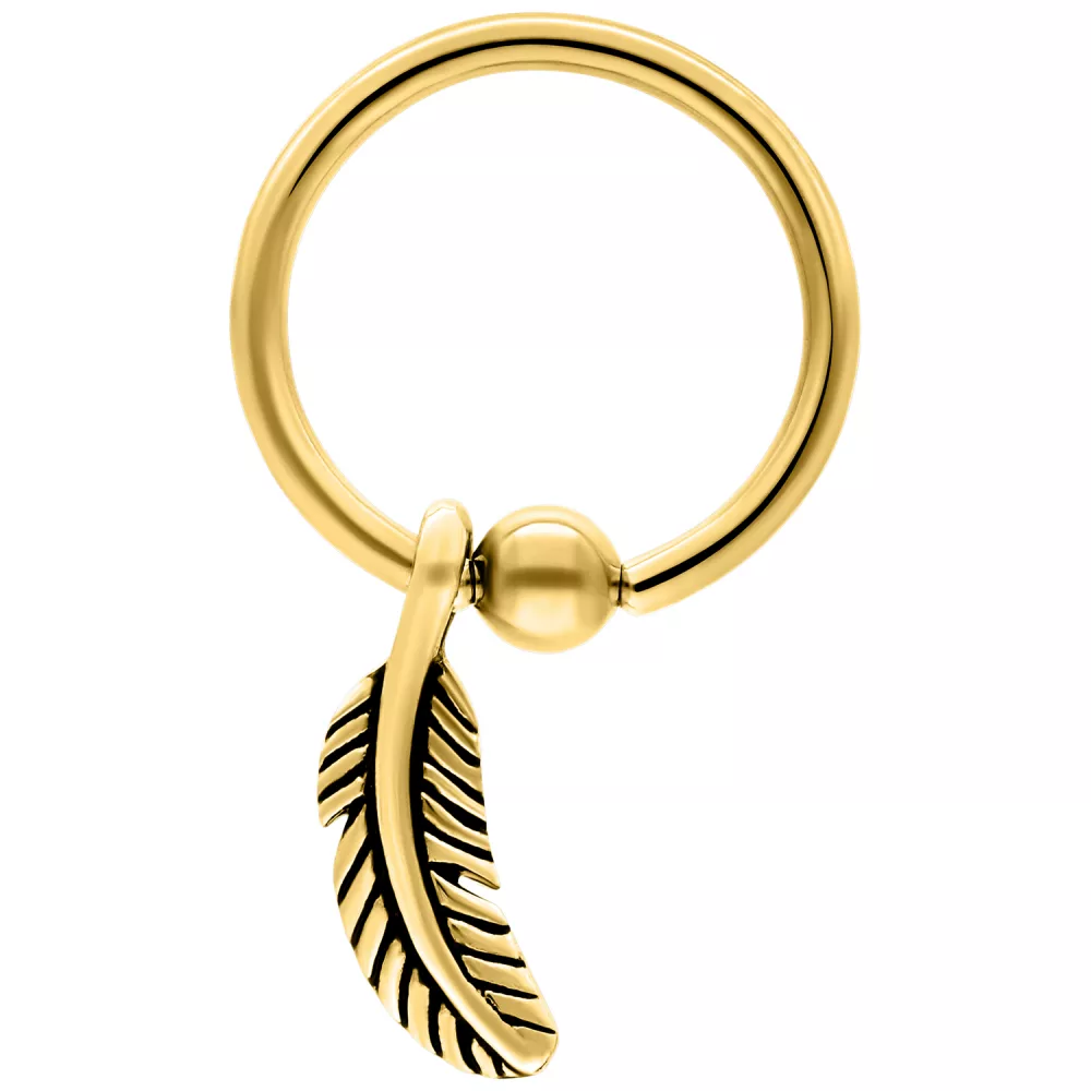 Feather Clip in Ring