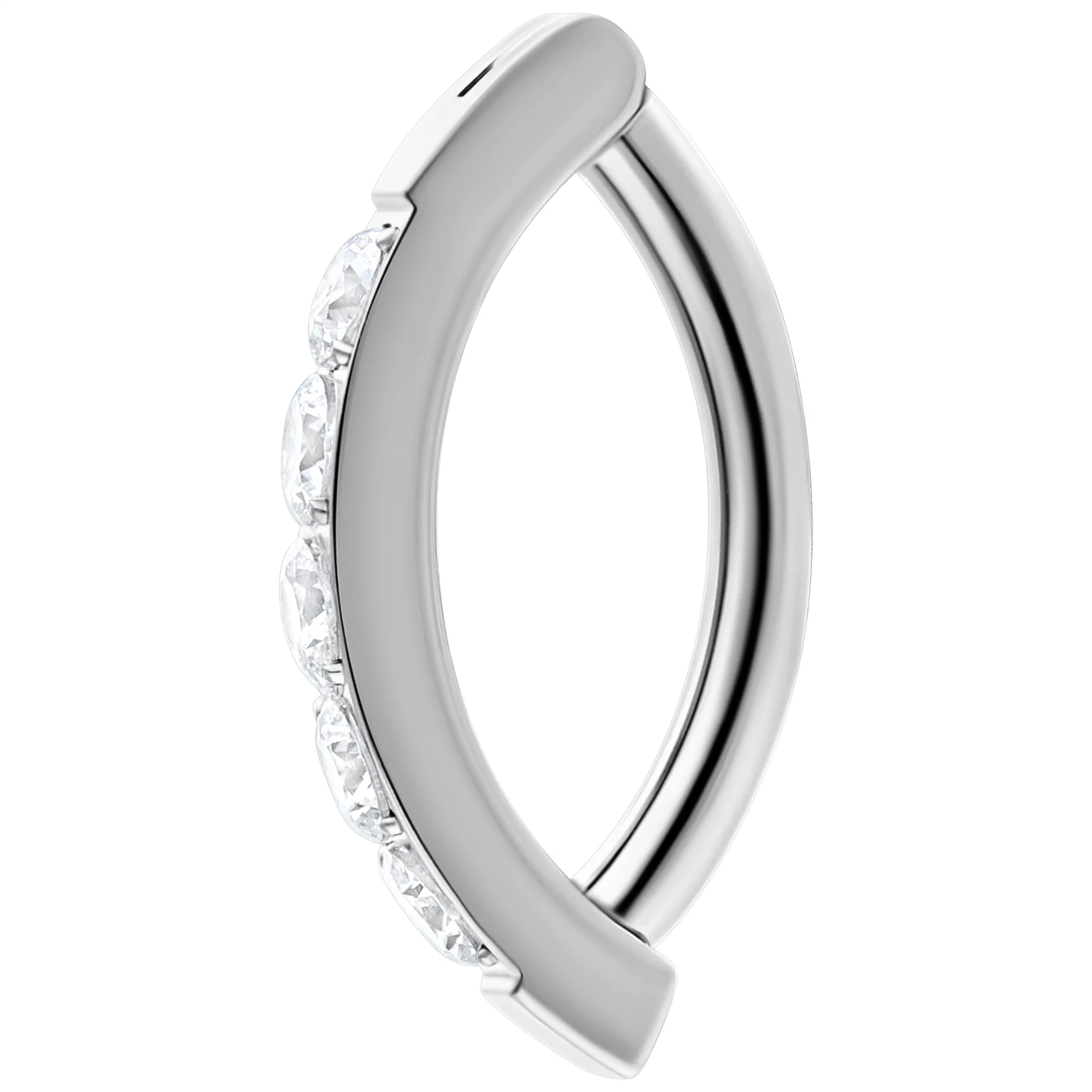 Round Crystal Belly Arch Clicker Round Crystal Belly Arch Clicker