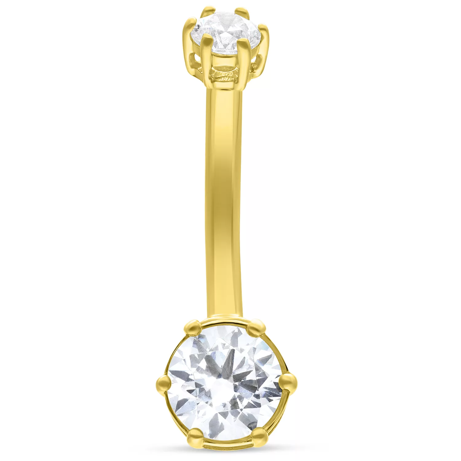 18k Small Crystal Double Jewelled Bananabell 18k Small Crystal Double Jewelled Bananabell