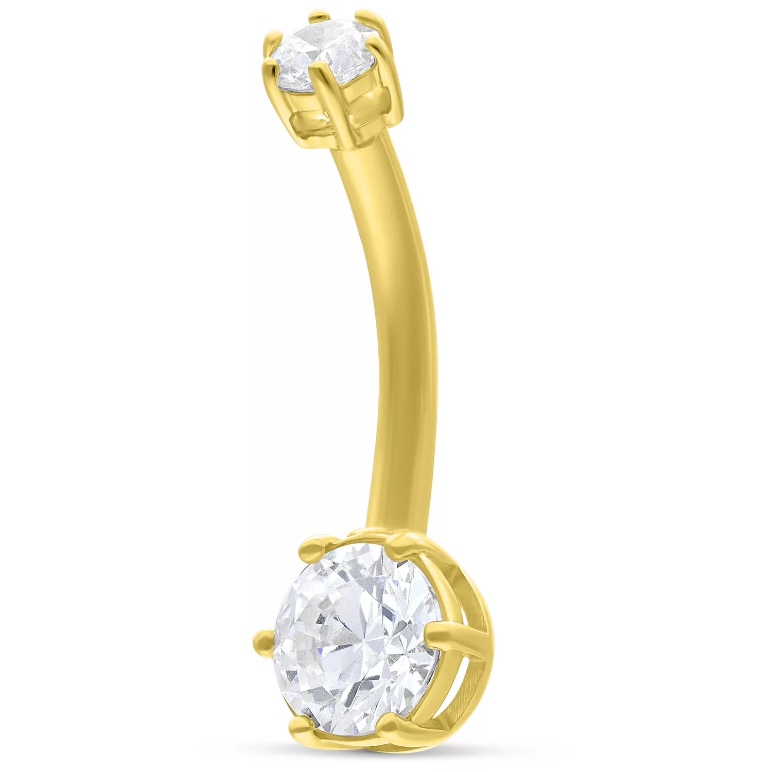 18k Small Crystal Double Jewelled Bananabell 18k Small Crystal Double Jewelled Bananabell