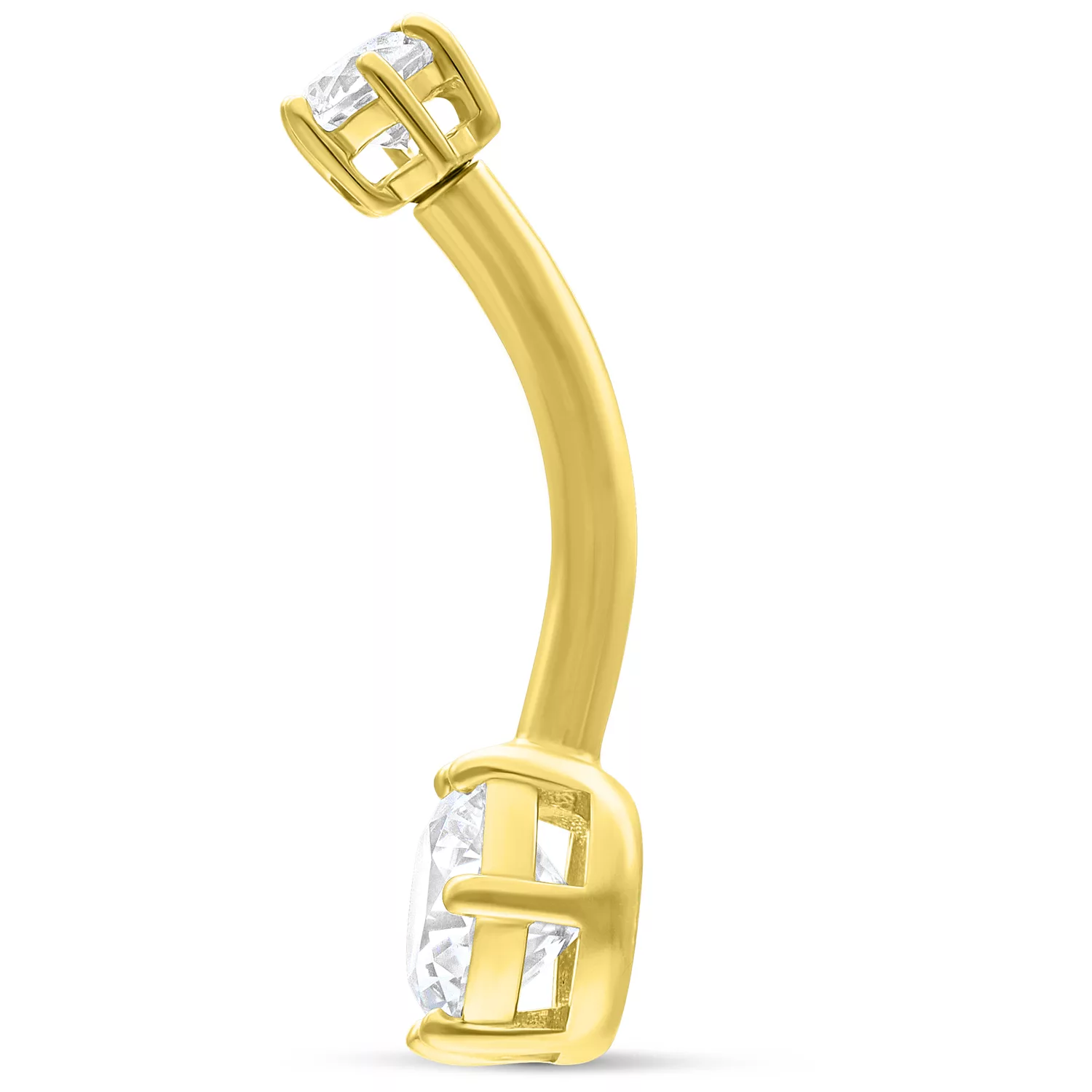 18k Small Crystal Double Jewelled Bananabell 18k Small Crystal Double Jewelled Bananabell