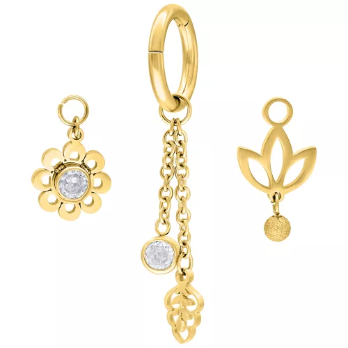 Belly Ring Blooming Set
