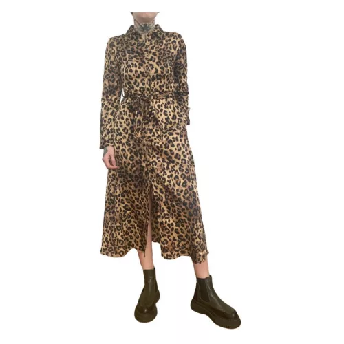 Leoparden Kleid Dunkel