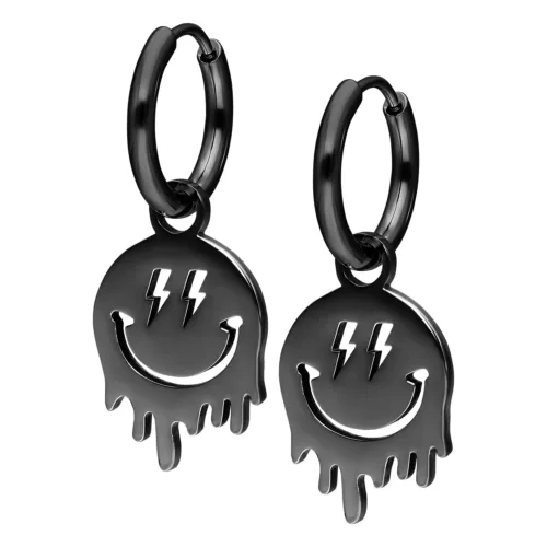 Little Smiley Hoops - Schwarz