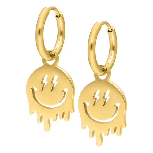 Little Smiley Hoops - Gold
