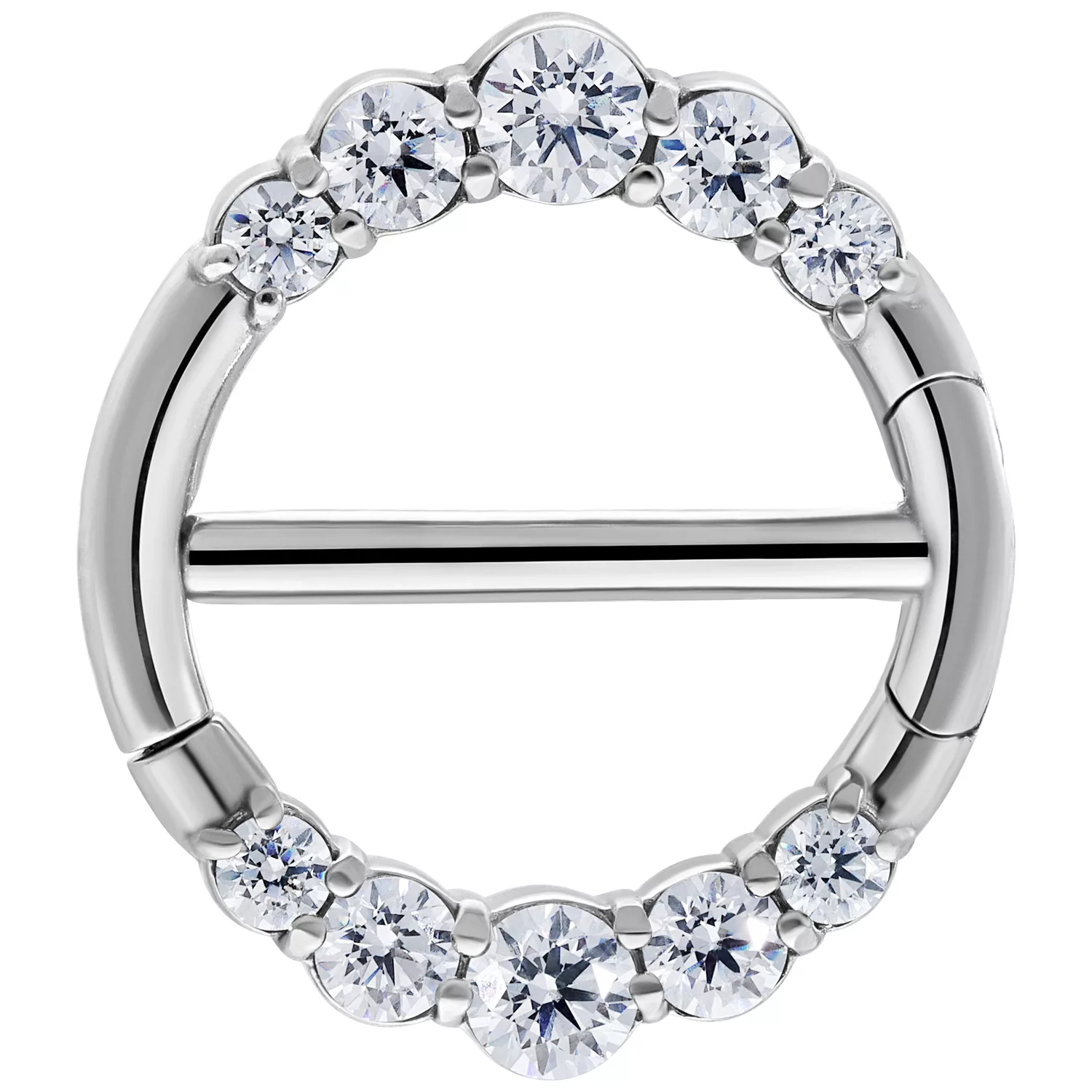 Double Crystal Hinged Nipple Clicker Double Crystal Hinged Nipple Clicker