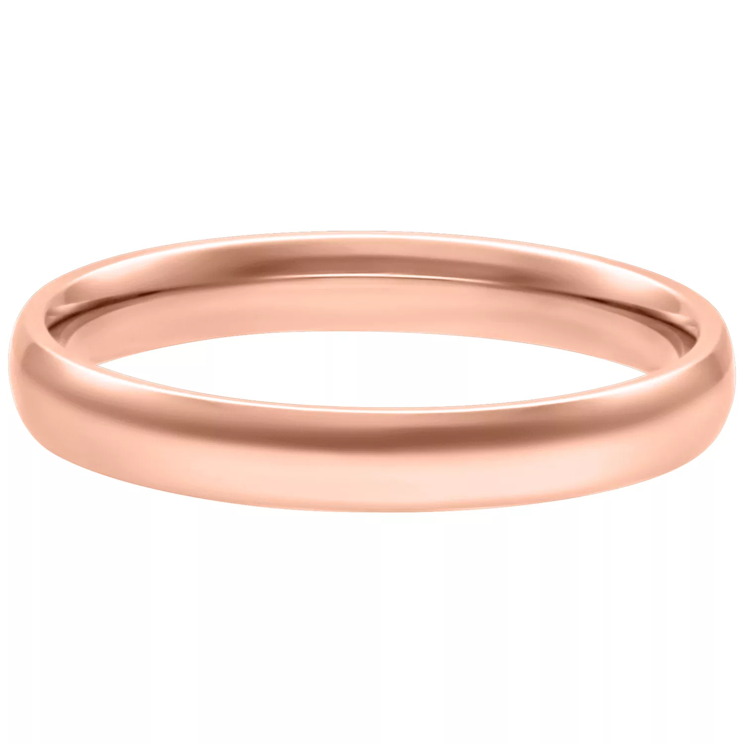 Roségoldener Ring in 17,0 mm auf weißem Hintergrund