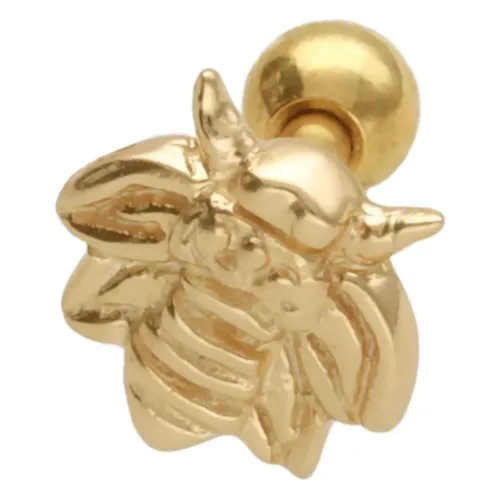 Bee Silver Earbarbell - Gold