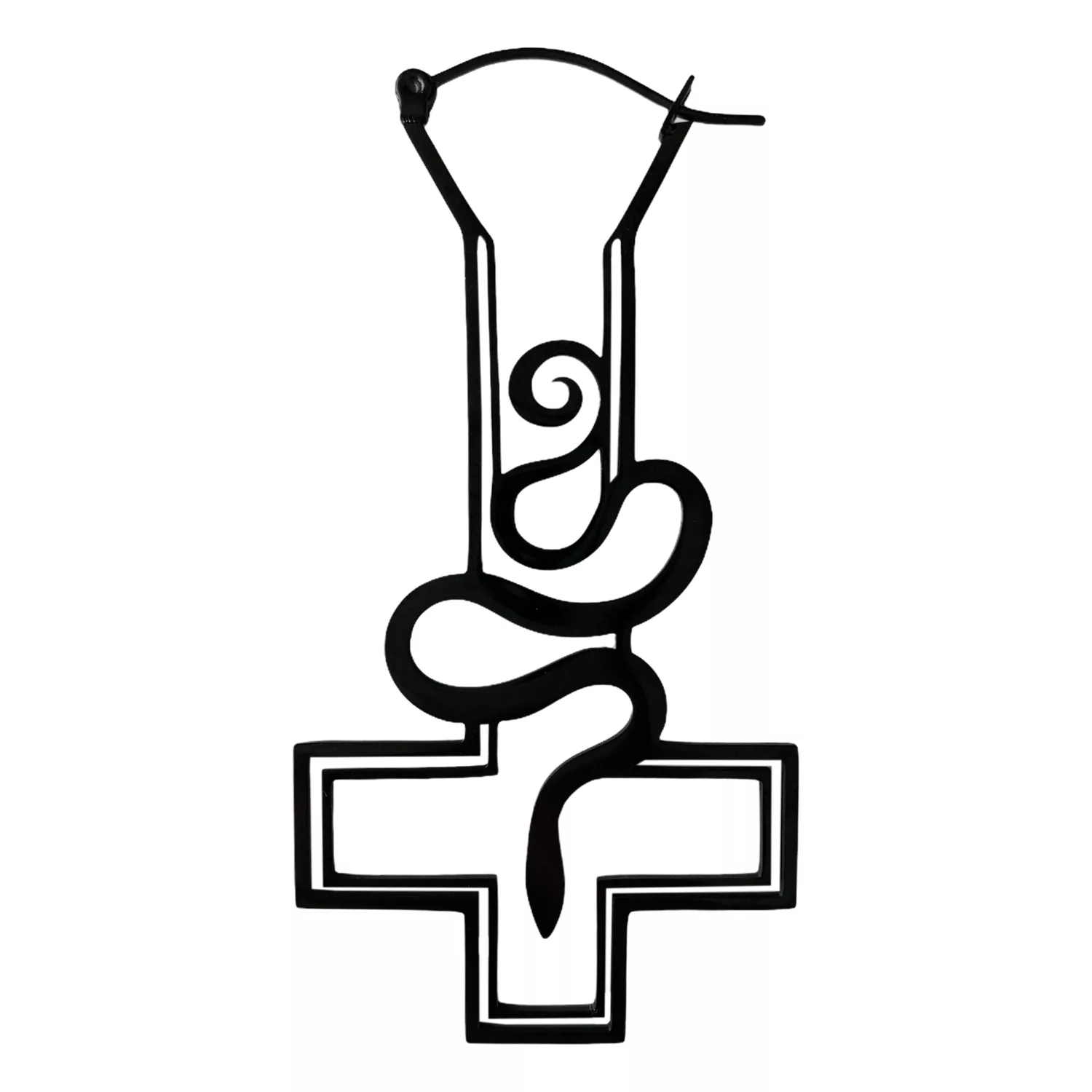 Cross Snake Sinner Hoops