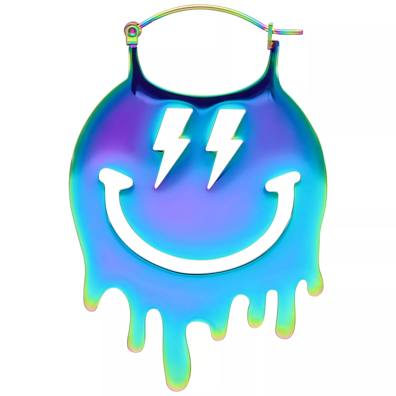 Anodized Smiley Big Hoops Pairs Anodized Smiley Big Hoops Pairs