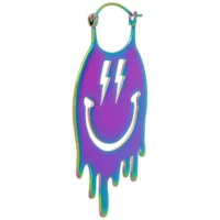 Anodized Smiley Big Hoops Pairs Anodized Smiley Big Hoops Pairs