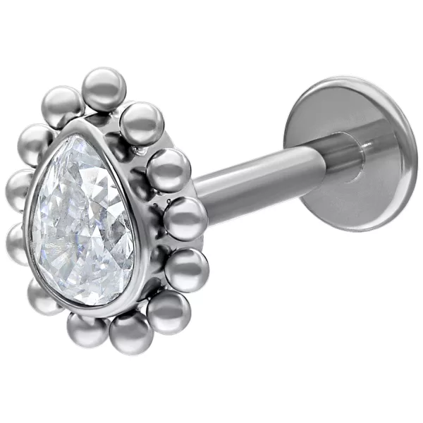 Crystal Teardrop PushFit Labret Wildcat Deutschland