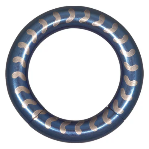 Steel Basicline® Elektra Blue Smooth Segment Ring Vertebra