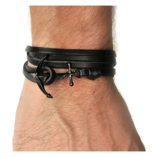 Wildcat® - Anchor Leather Bracelet