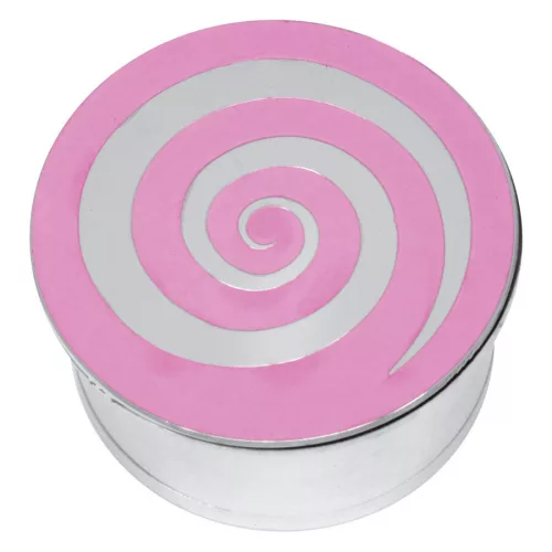 Steel Basicline® Single Flared Impression Plug "Spiral on Pink"