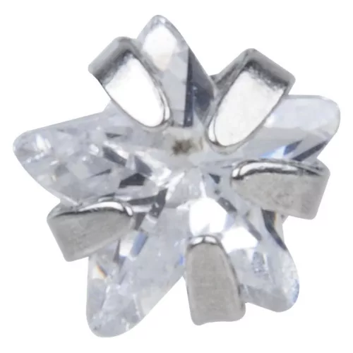 Steel Basicline® Internally Threaded Jewelled Labret Star Stone