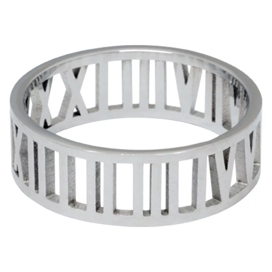 Steel Basicline® Roman Numbers Ring