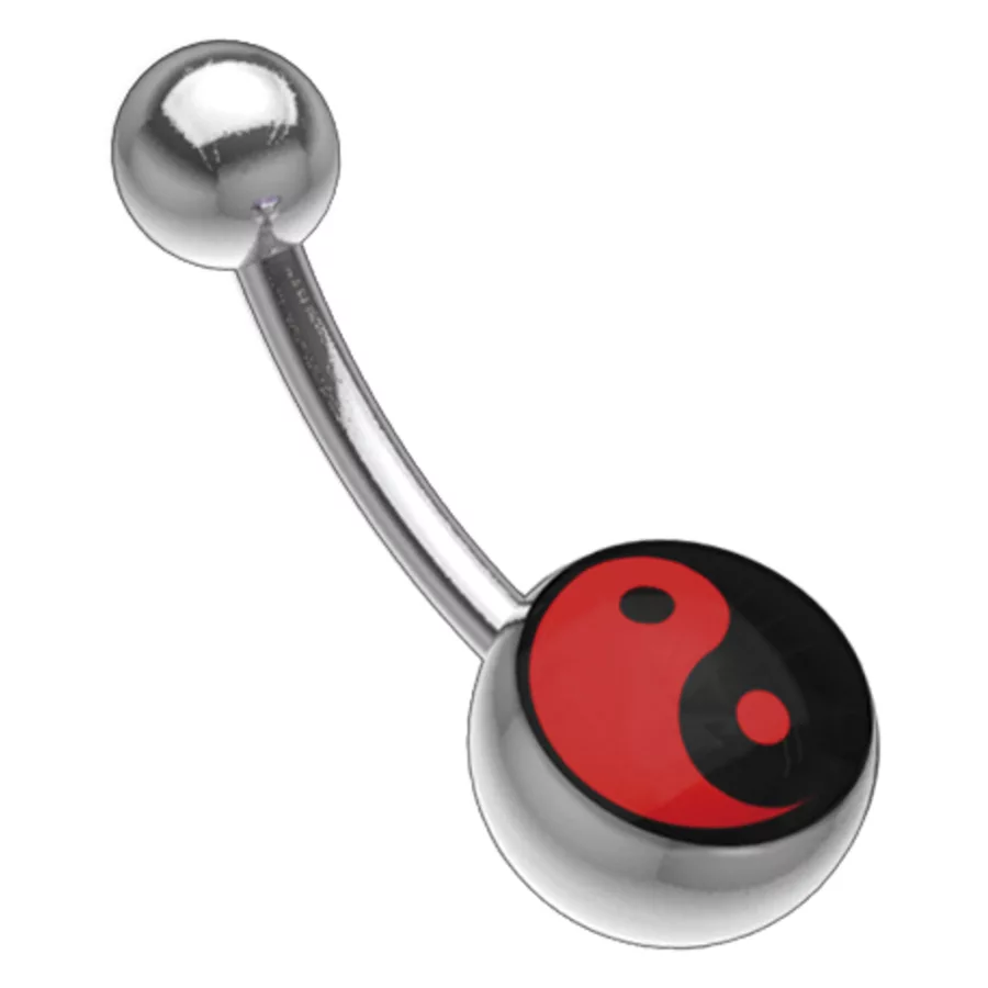 Picturebell 1.6x8mm Ying Yang red