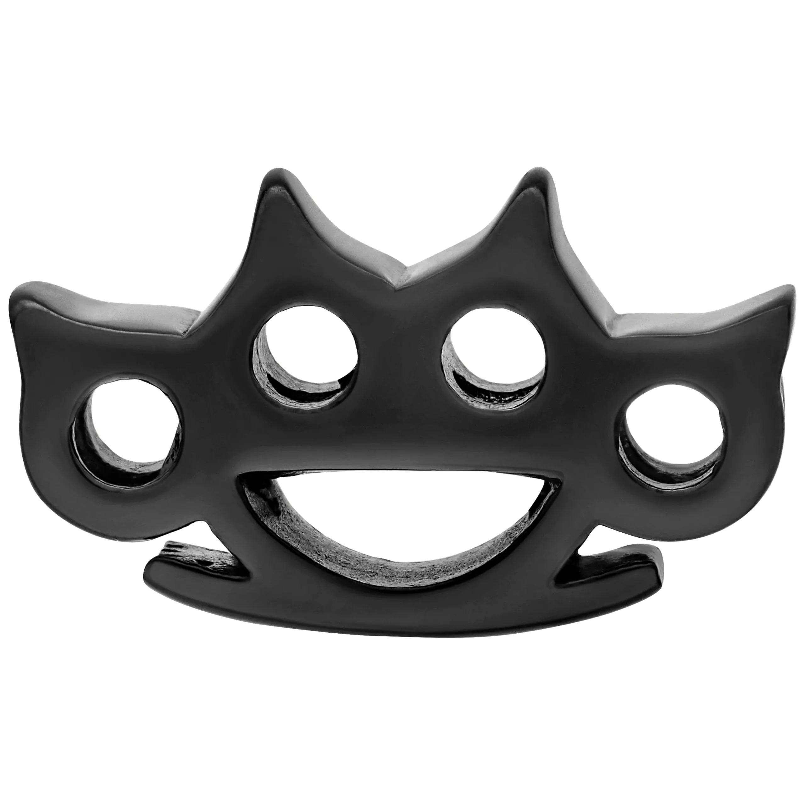 Schwarzer 5FDP Charm aus Chirurgenstahl mit Krallen-Design auf weißem Hintergrund