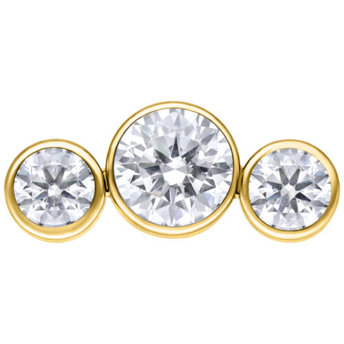 Push Fit 3 Crystal Bow Aufsatz - Gold