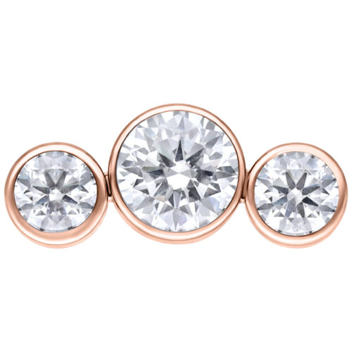 Push Fit 3 Crystal Bow Aufsatz - Roségold