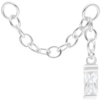 Hanging Baguette Crystal Piercing Connection Chain