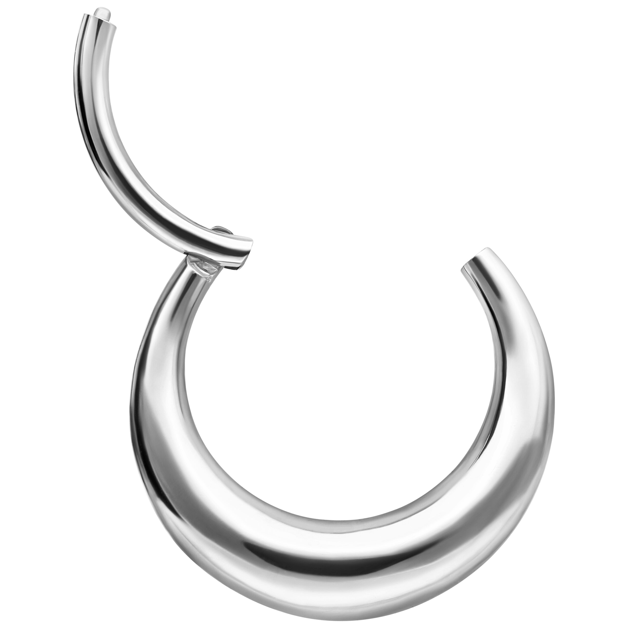 Silberfarbener Septum Clicker aus Chirurgenstahl, 10mm Innendurchmesser