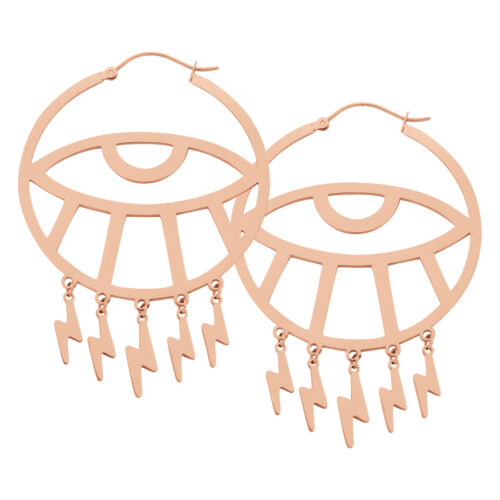 Thunderflash Eye Hoops - Roségold