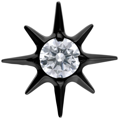 Push Fit Crystal Star Attachment - Schwarz