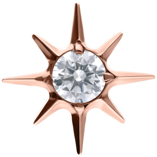 Push Fit Crystal Star Attachment - Roségold