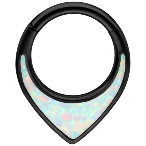 Chunky Opal Septum Clicker - Schwarz