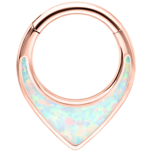 Chunky Opal Septum Clicker - Roségold