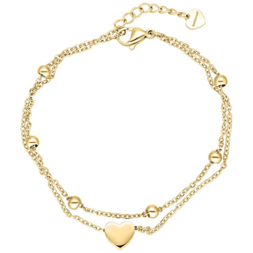 Little Heart Bracelet Double Row - Gold