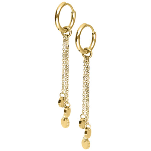 Little Plate Hoops (pair) - Gold