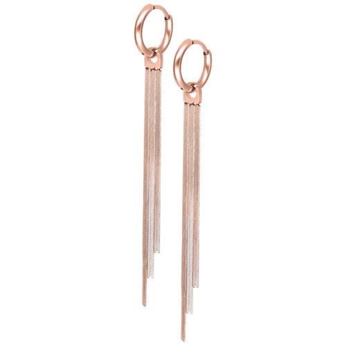 Little Snakechain Hoops (pair) - Roségold