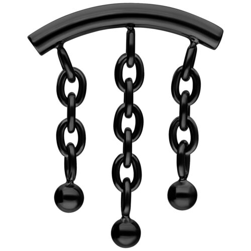 Chain with Bubble Hidden Helix Push Fit Attachment - Schwarz