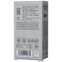 Graue Verpackung der No Cosmetics Intensiv Repair Cream mit Text und Symbolen