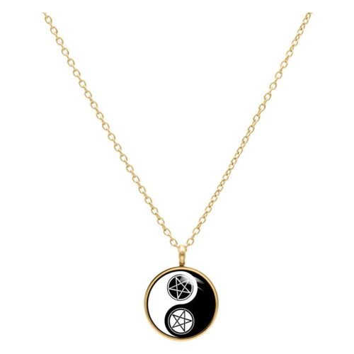 Pentagram Yin Yang Kette - Gold