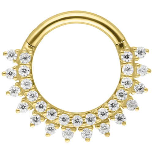 14K Moissanit Sunbeams Ring 1.2 x 8.0 mm