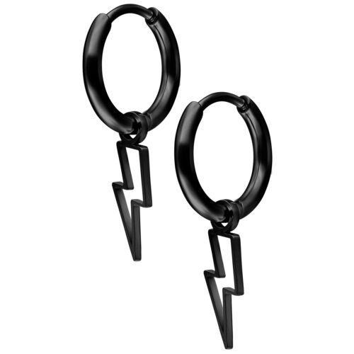 Mini Flash Hoops Pair - Schwarz