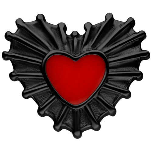 Push Fit Sacred Heart Enamel Attachment - Schwarz