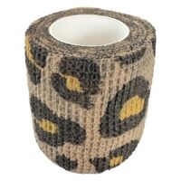 Braune und beige Grip Bandage mit Leopardenmuster auf weißem Hintergrund