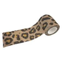 Braune und beige Grip Bandage mit Leopardenmuster auf weißem Hintergrund