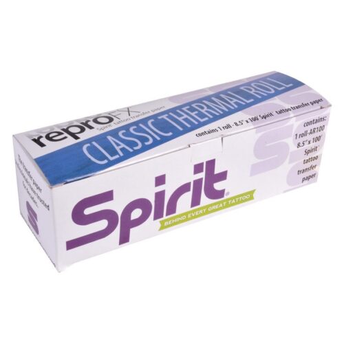 Schachtel violettes Repro FX Spirit Hektograph Papier vor weißem Hintergrund