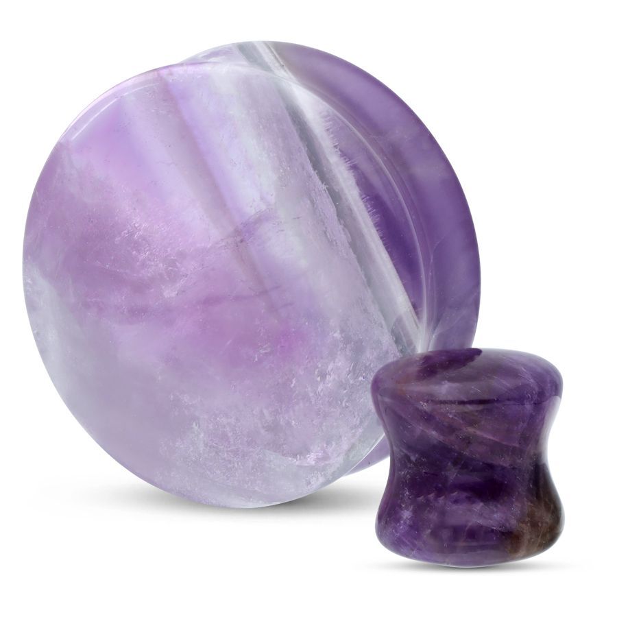 Lila Stein Plug mit glatter Oberfläche und leichtem Farbverlauf