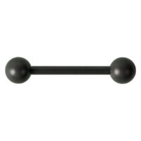 Graphitfarbenes Titan Barbell Piercing auf weißem Hintergrund