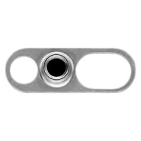 Silberner Titan Dermal Anchor auf weißem Hintergrund